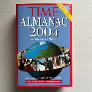 TIME Almanac 2004 Vintage Hardcover Reference Book 1 Million Facts